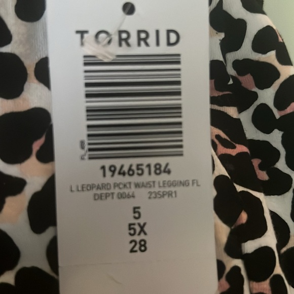 🌻NWT Torrid Brown/Pink/Tan Leopard Animal Print Leggings Size 5X | Size 28 - Picture 7 of 7